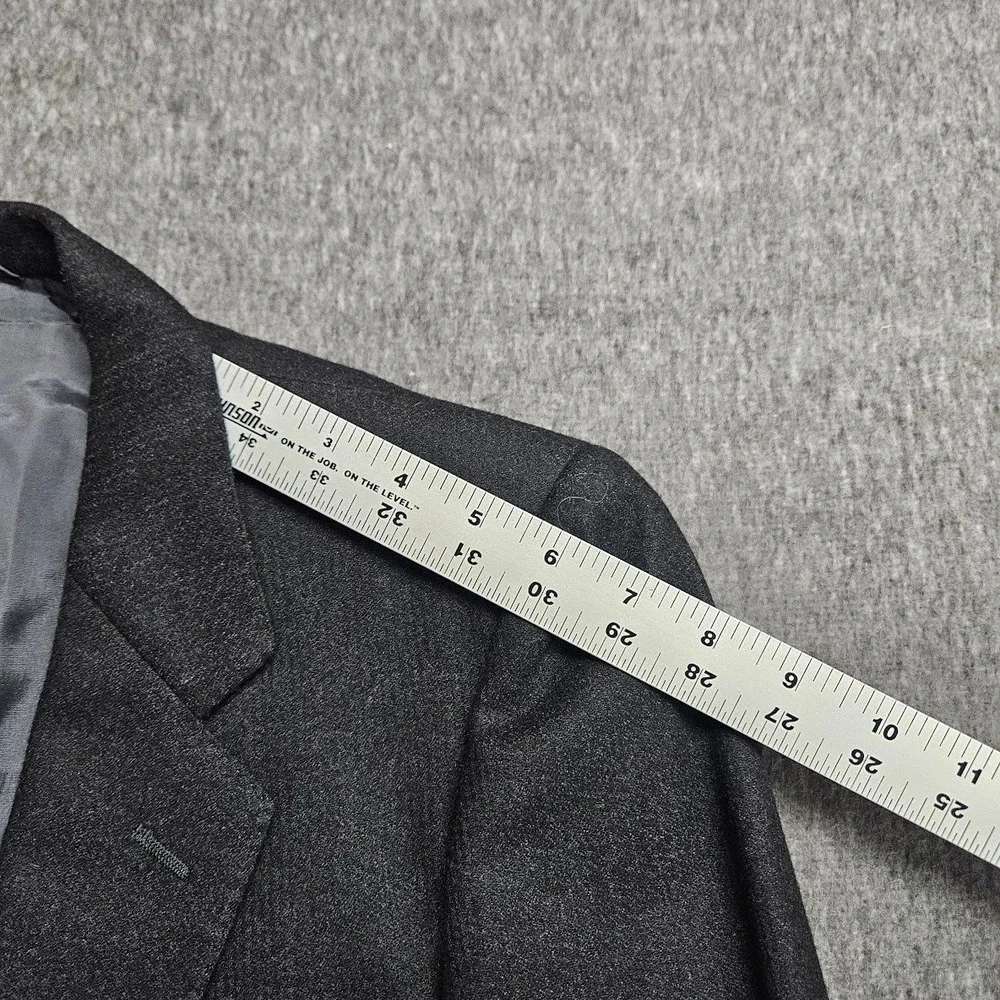 Corneliani Blazer Vest Mens 36 Charcoal Grey Wool 2 Piece Set Made in Italy